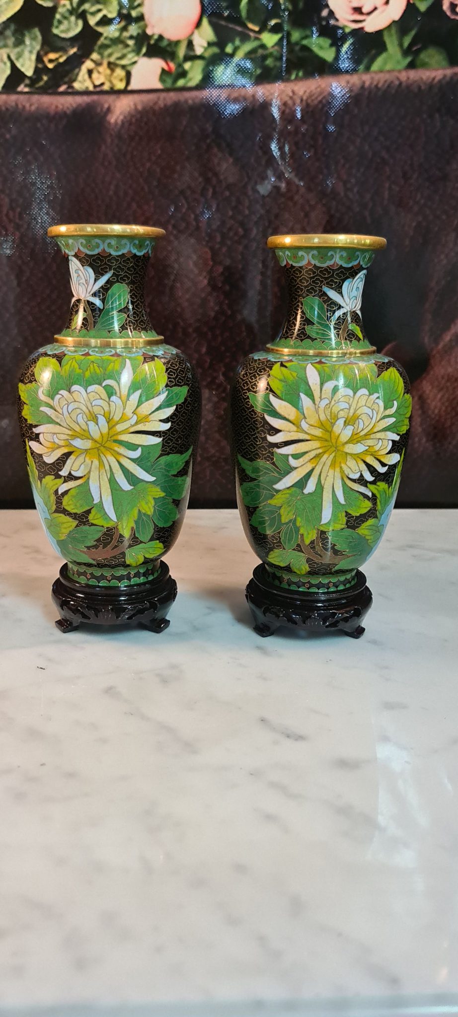 Cloisonne Vases Gold Coast Antiques