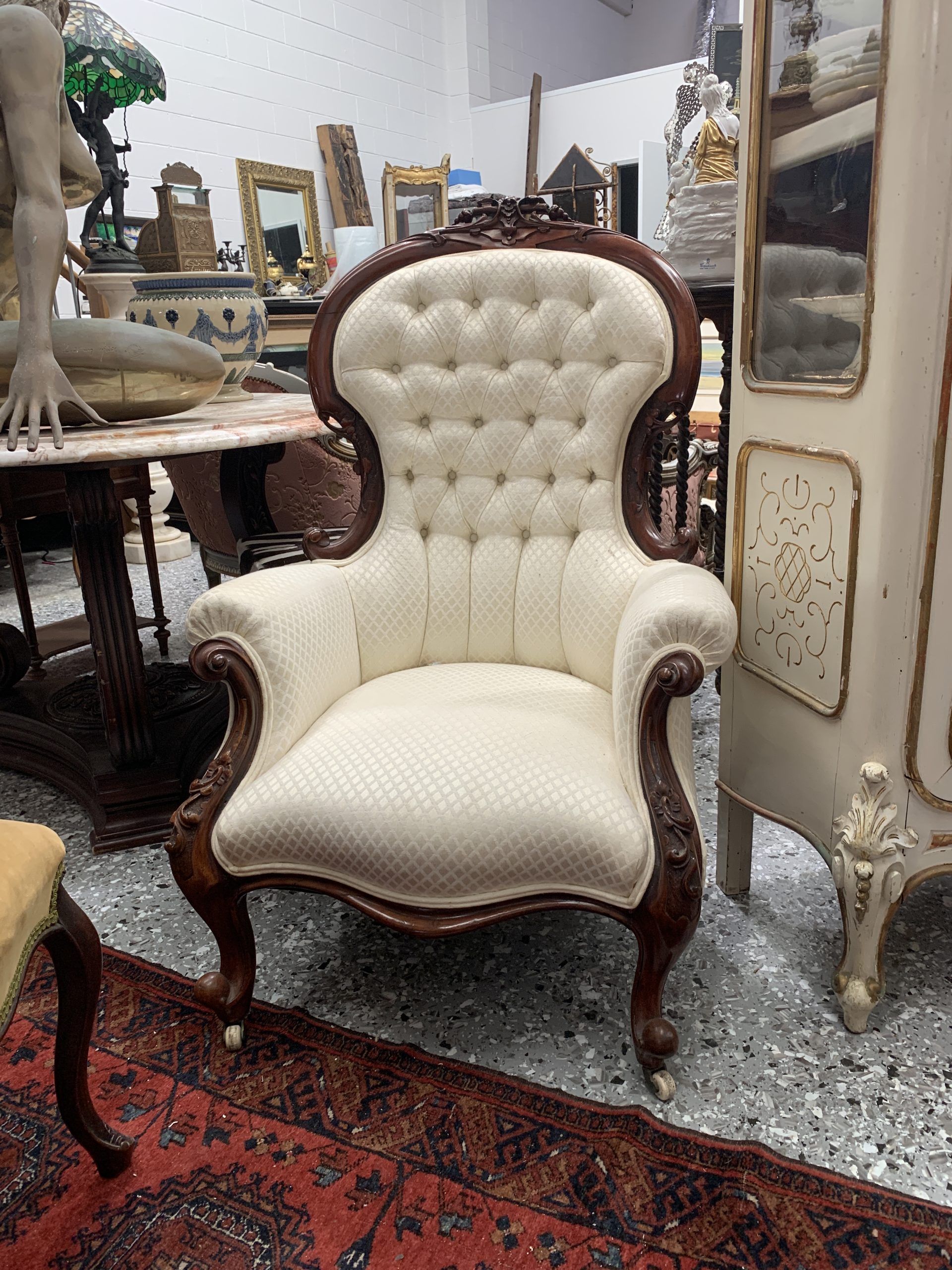 Antique grandfather chair sale